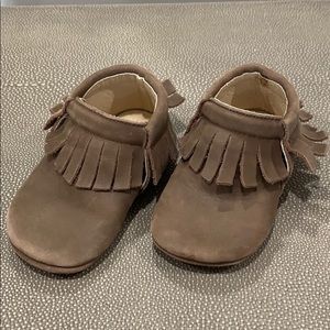 Old Soles Brown Kids Moccasins